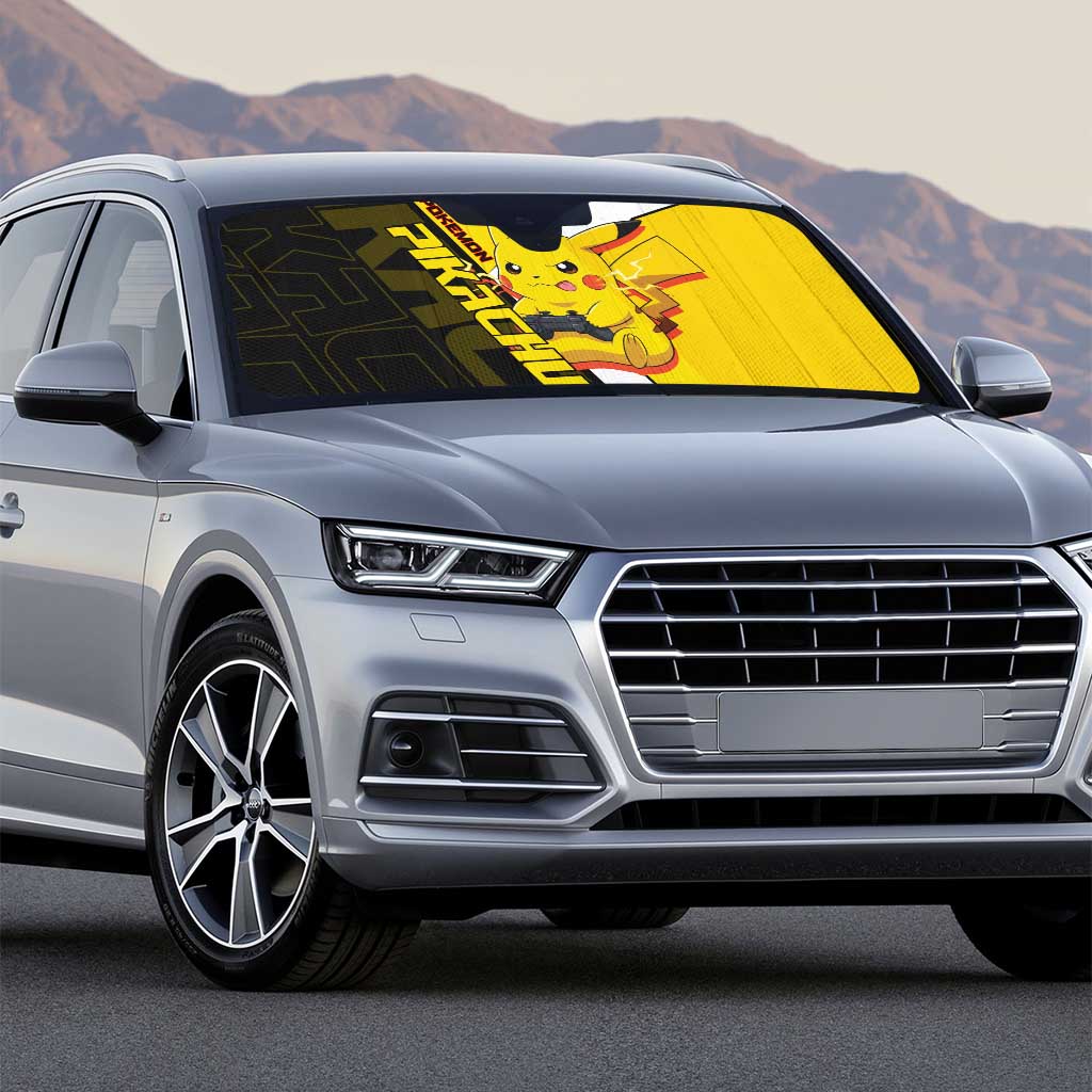 Pikachu Poké Auto Sun Shade Vibrant Retro Anime Style