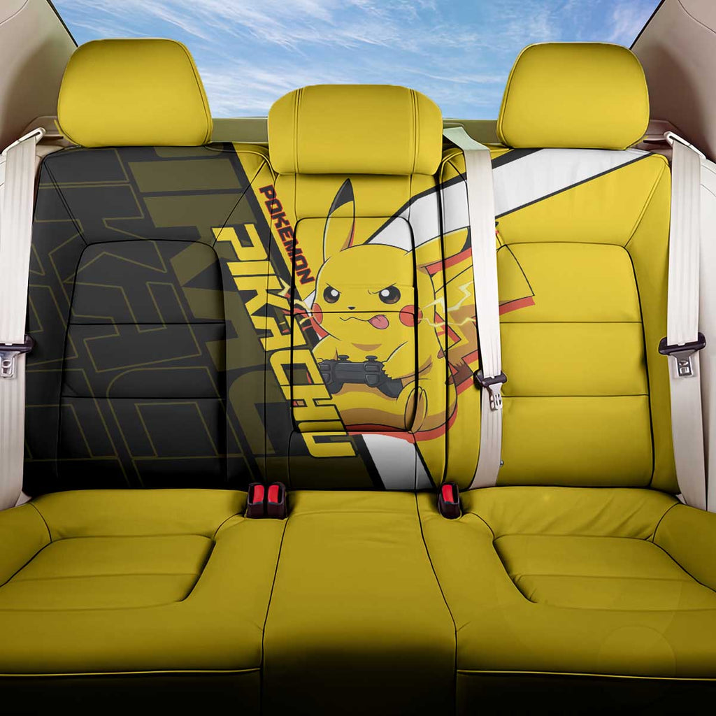 Pikachu Poké Back Car Seat Cover Vibrant Retro Anime Style
