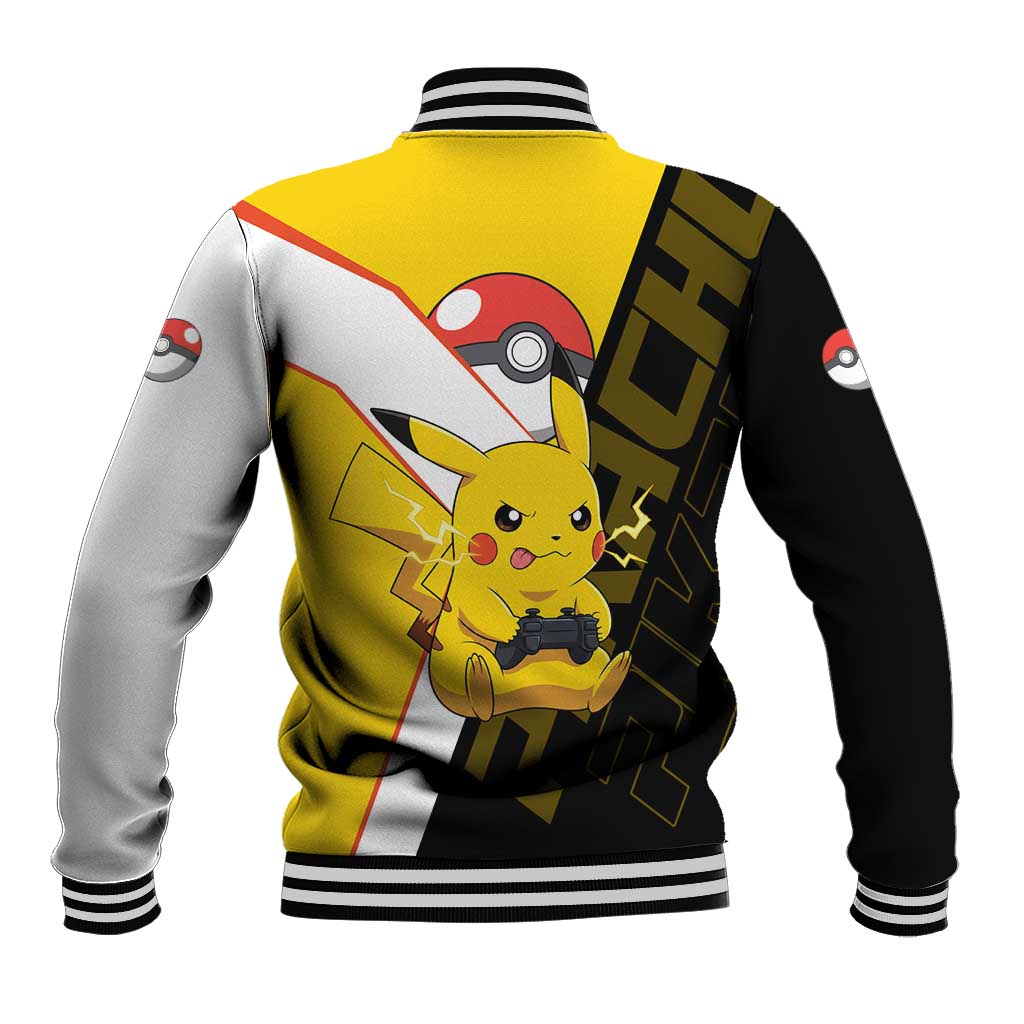 Pikachu Poké Baseball Jacket Vibrant Retro Anime Style