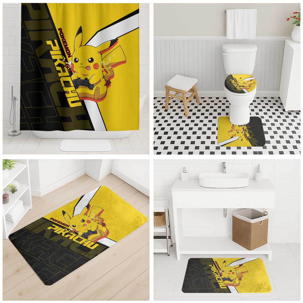 Pikachu Poké Bathroom Set Vibrant Retro Anime Style