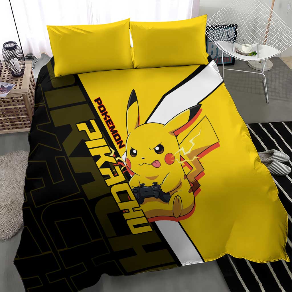 Pikachu Poké Bedding Set Vibrant Retro Anime Style