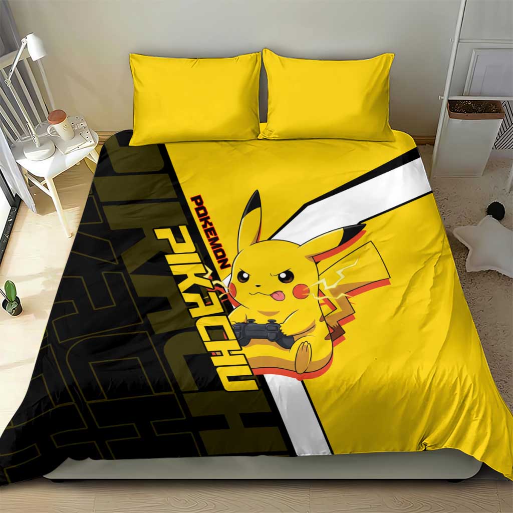 Pikachu Poké Bedding Set Vibrant Retro Anime Style
