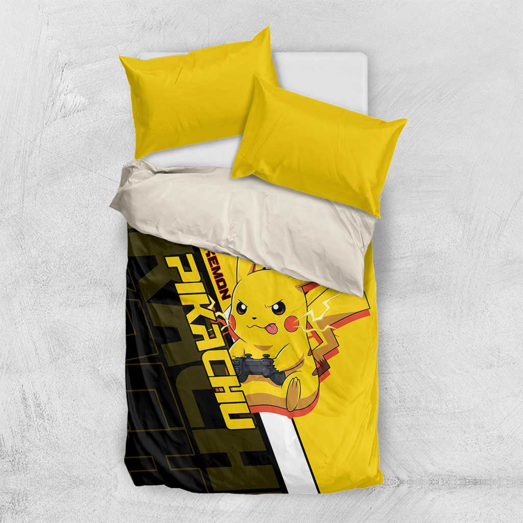 Pikachu Poké Bedding Set Vibrant Retro Anime Style