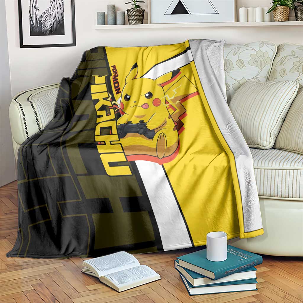 Pikachu Poké Blanket Vibrant Retro Anime Style