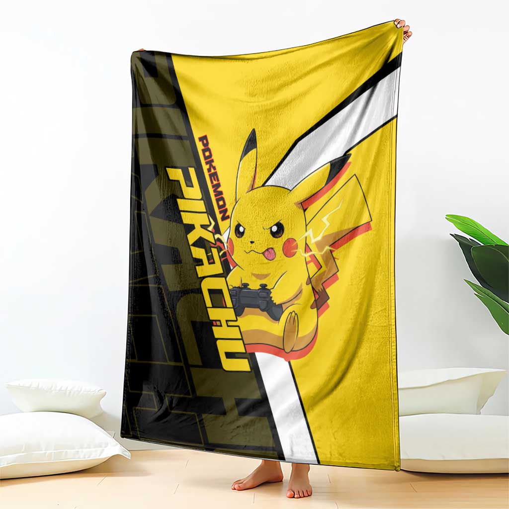 Pikachu Poké Blanket Vibrant Retro Anime Style