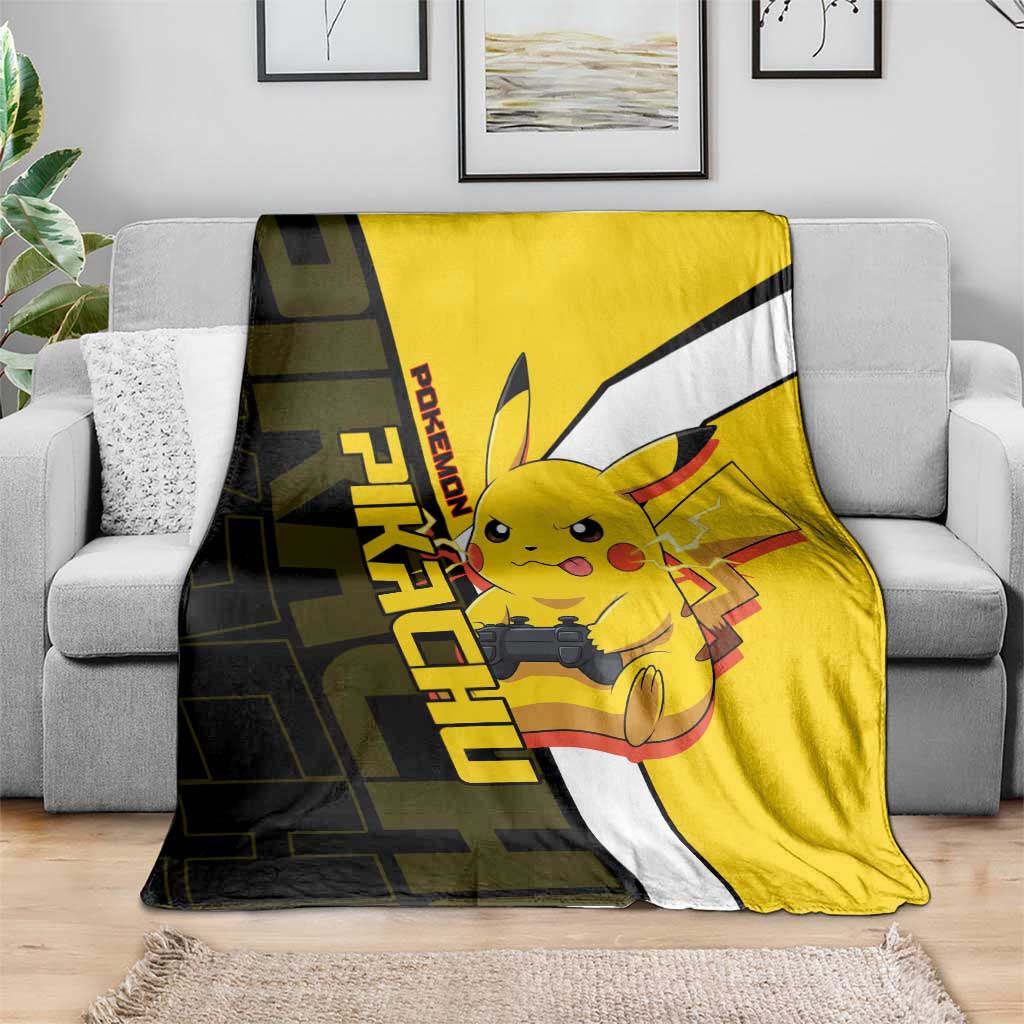 Pikachu Poké Blanket Vibrant Retro Anime Style