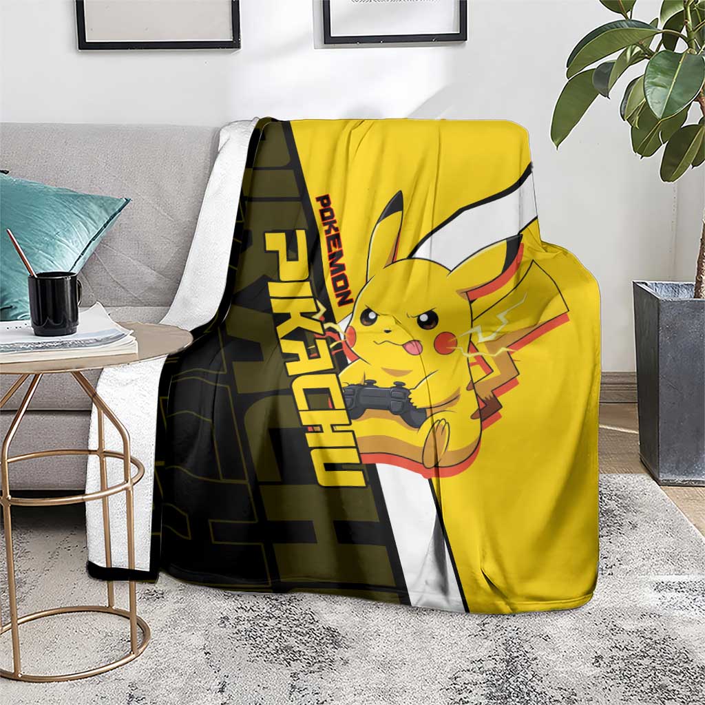 Pikachu Poké Blanket Vibrant Retro Anime Style