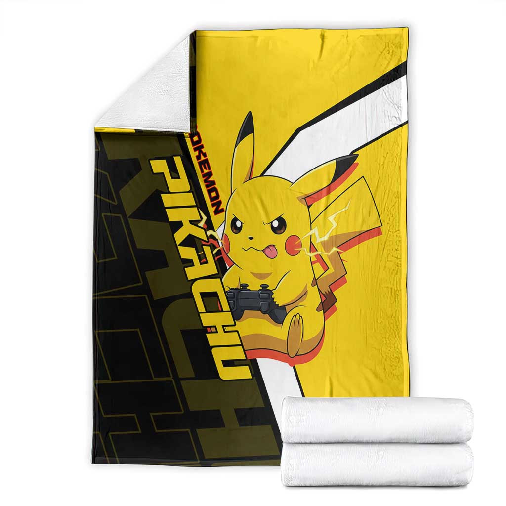 Pikachu Poké Blanket Vibrant Retro Anime Style