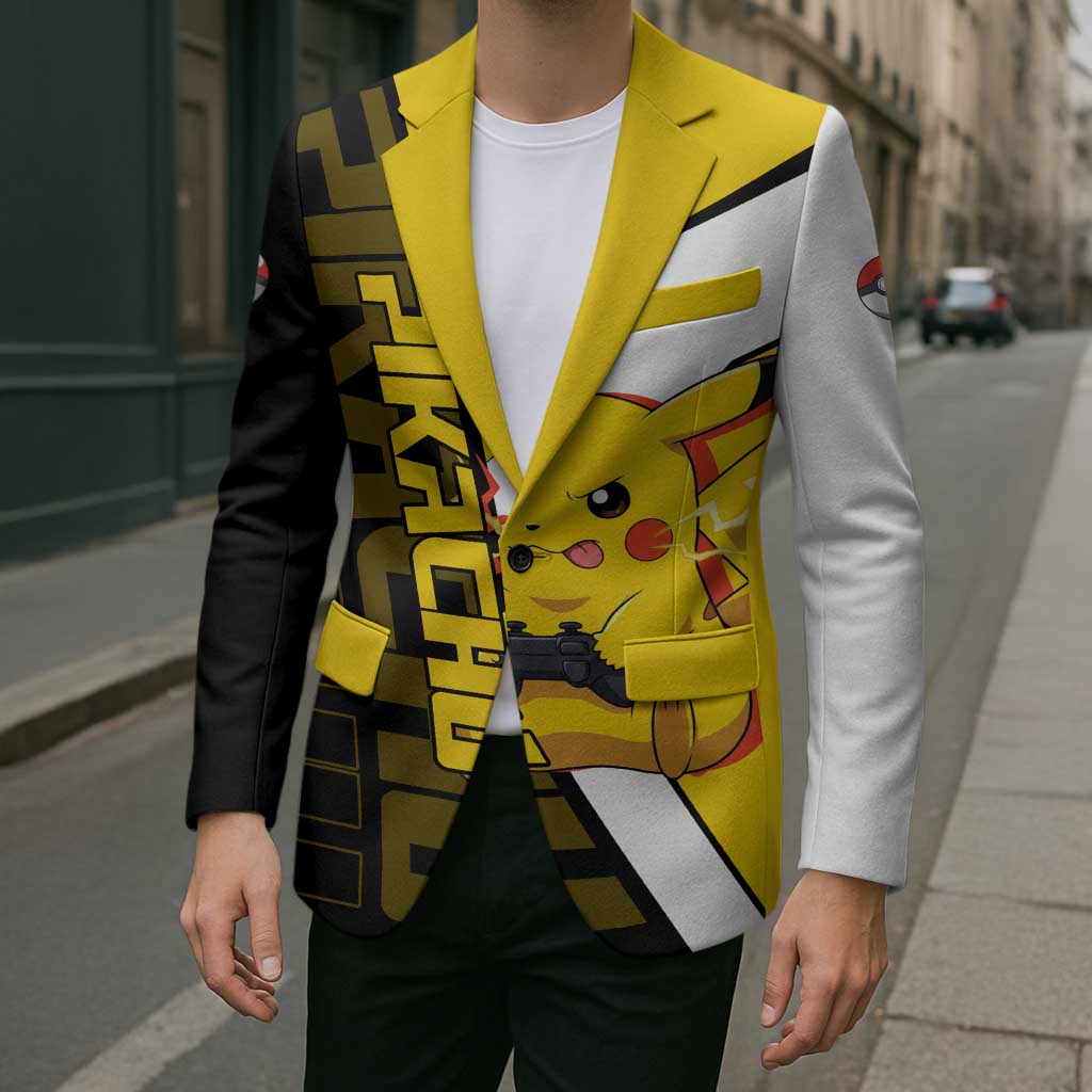 Pikachu Poké Blazer Vibrant Retro Anime Style