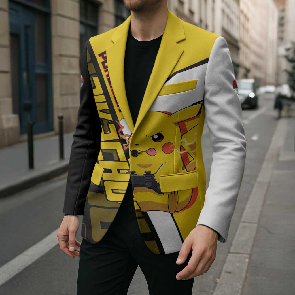 Pikachu Poké Blazer Vibrant Retro Anime Style