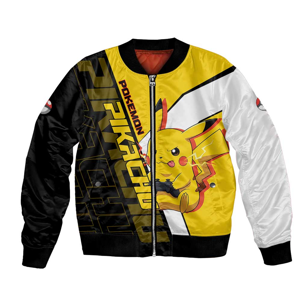 Pikachu Poké Bomber Jacket Vibrant Retro Anime Style
