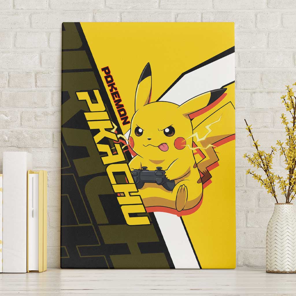 Pikachu Poké Canvas Wall Art Vibrant Retro Anime Style