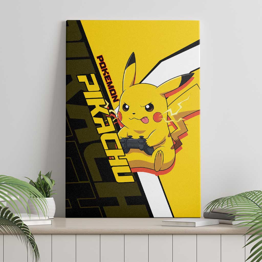 Pikachu Poké Canvas Wall Art Vibrant Retro Anime Style
