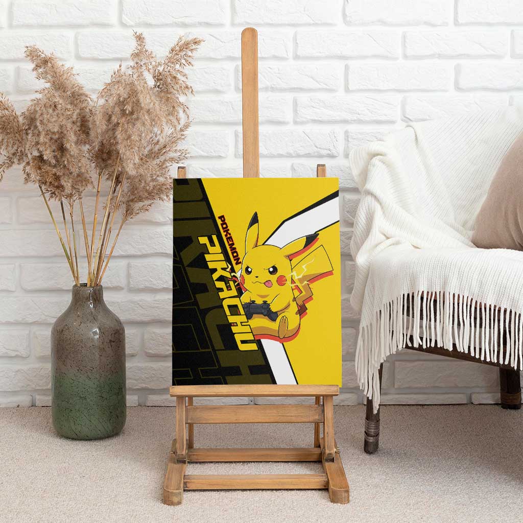Pikachu Poké Canvas Wall Art Vibrant Retro Anime Style