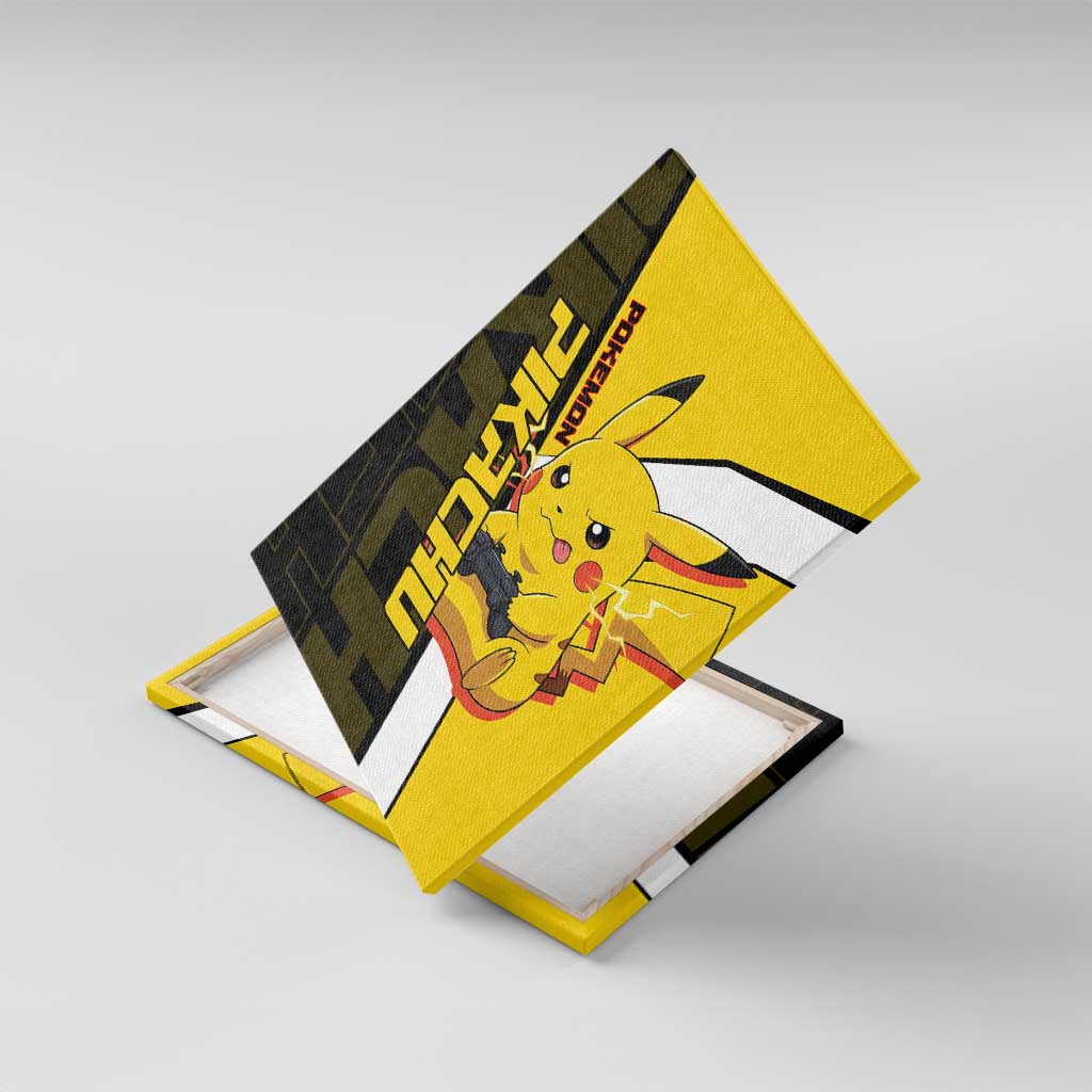 Pikachu Poké Canvas Wall Art Vibrant Retro Anime Style