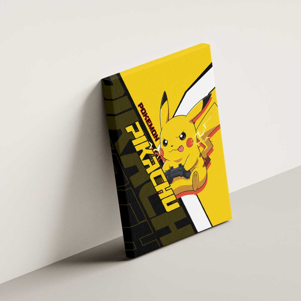 Pikachu Poké Canvas Wall Art Vibrant Retro Anime Style