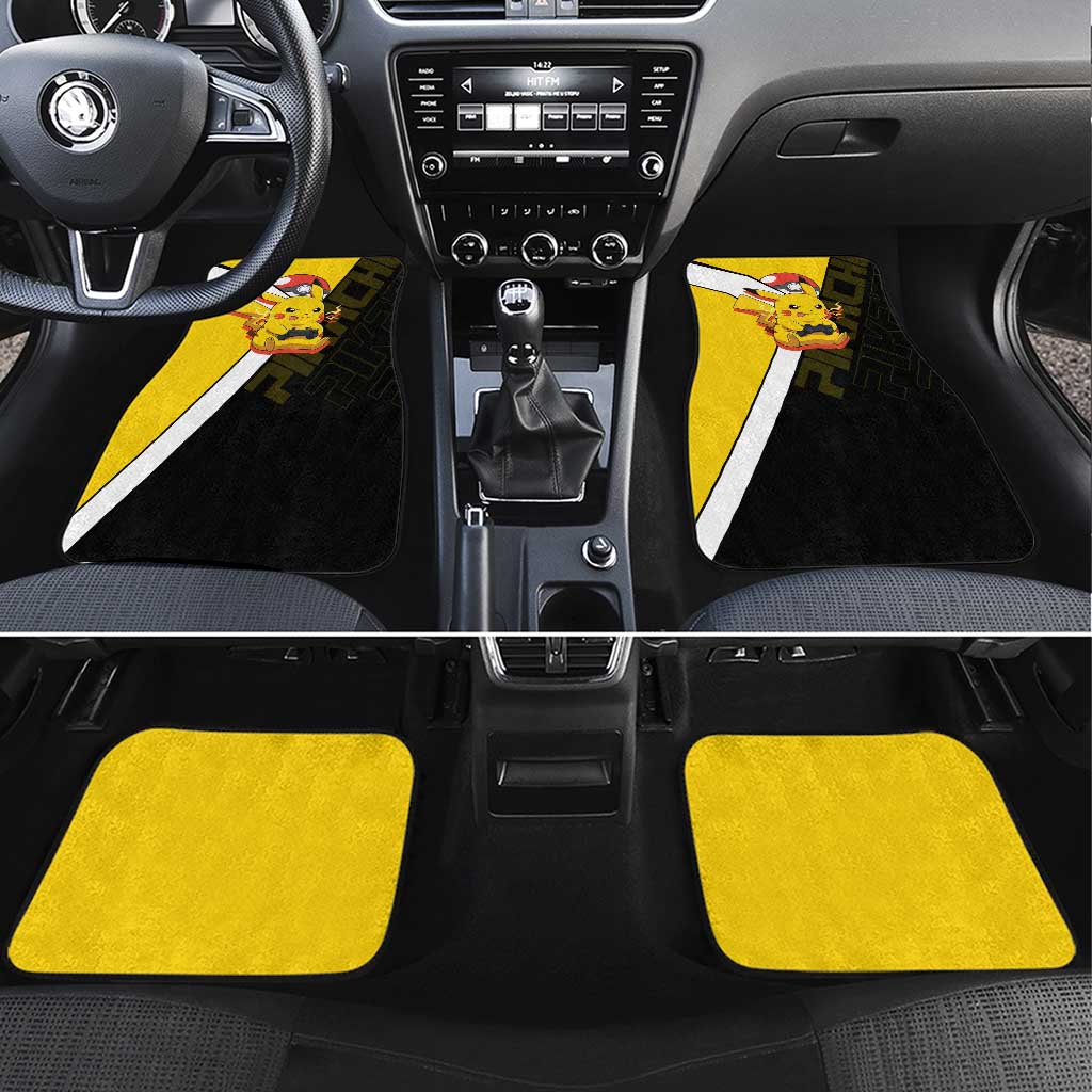 Pikachu Poké Car Mats Vibrant Retro Anime Style