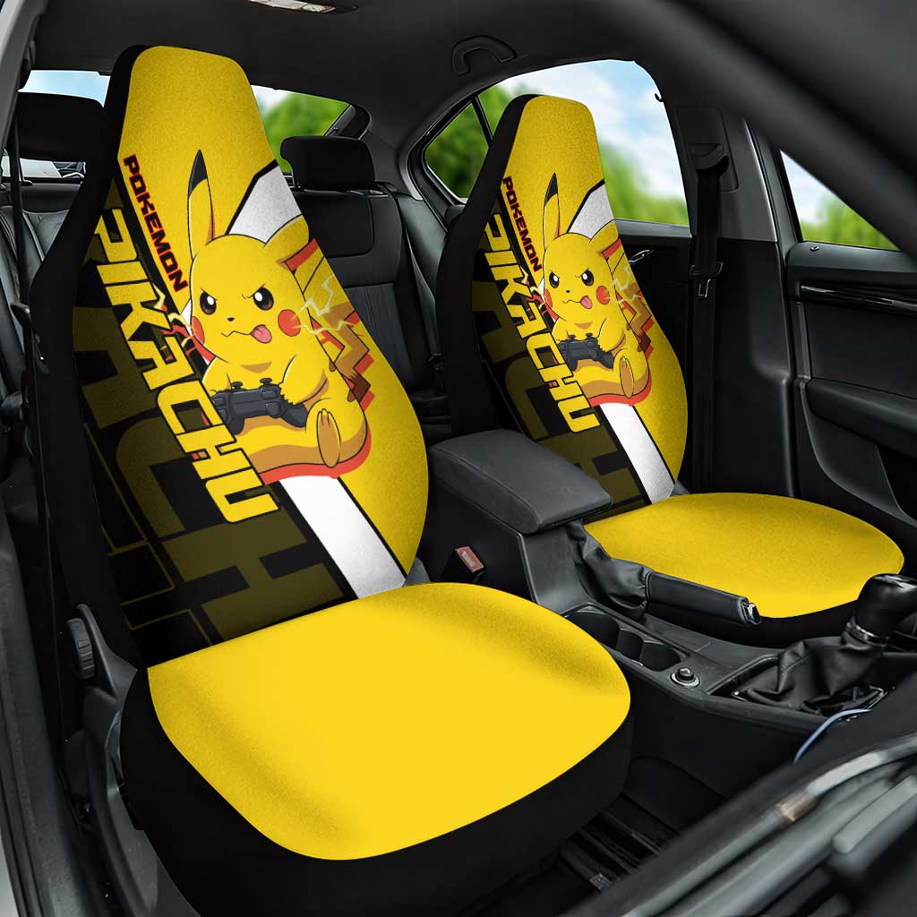 Pikachu Poké Car Seat Cover Vibrant Retro Anime Style