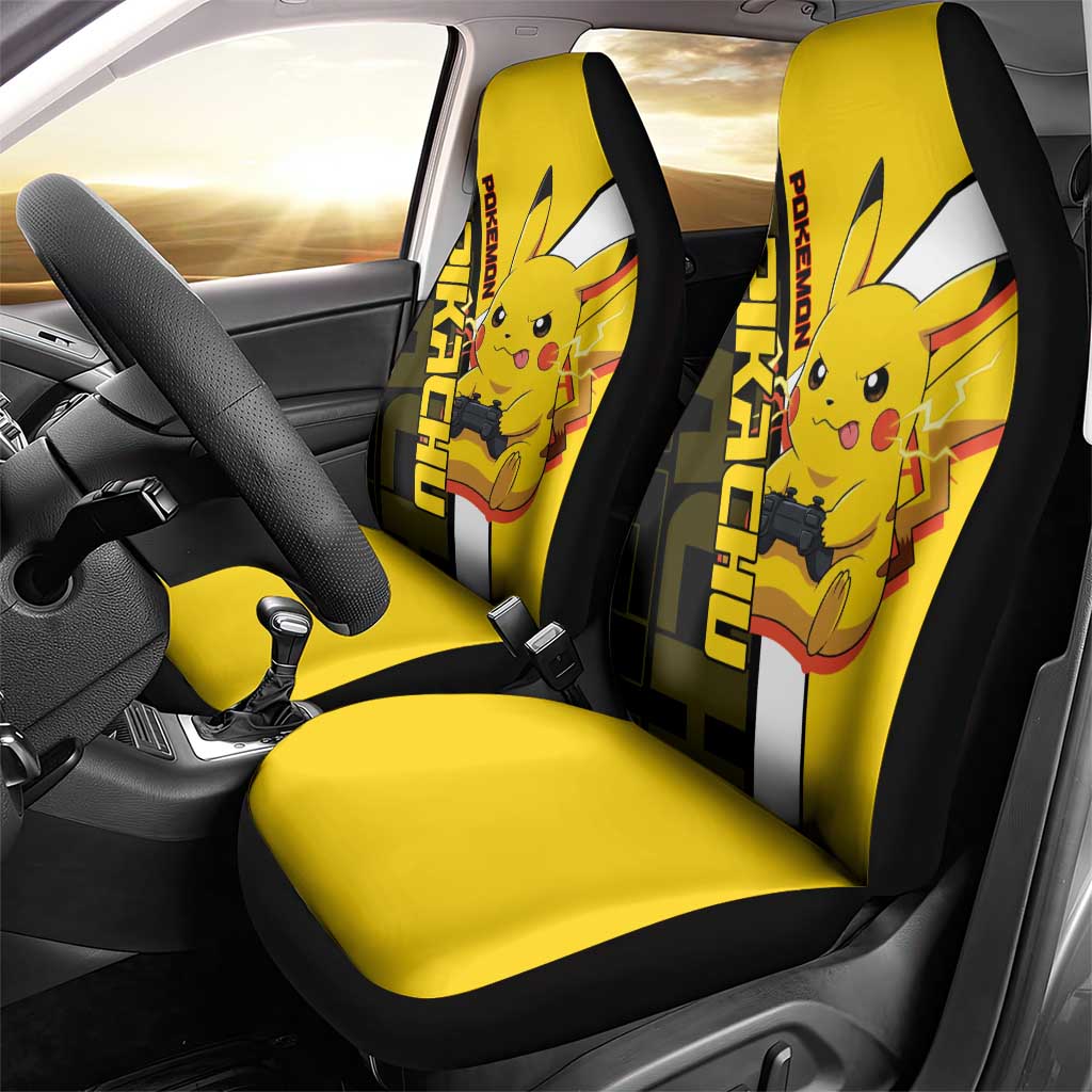 Pikachu Poké Car Seat Cover Vibrant Retro Anime Style