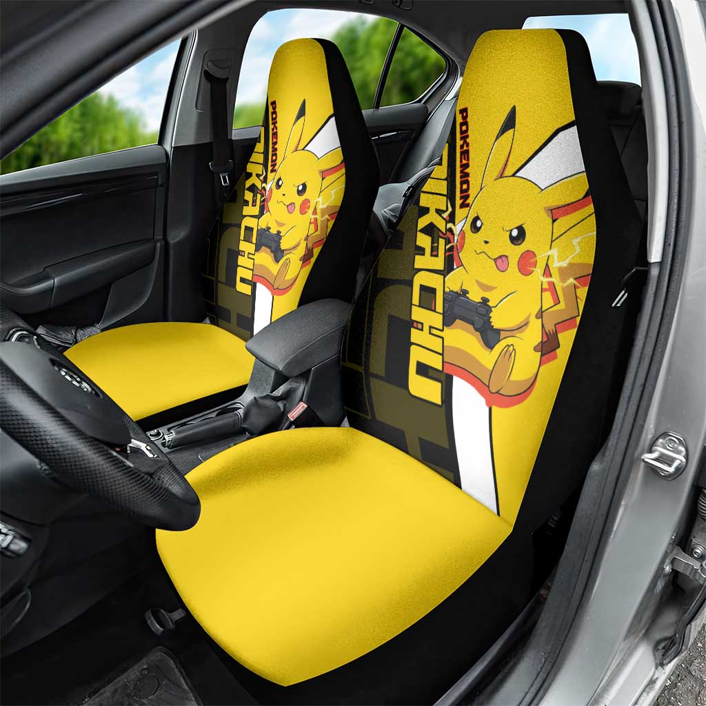 Pikachu Poké Car Seat Cover Vibrant Retro Anime Style