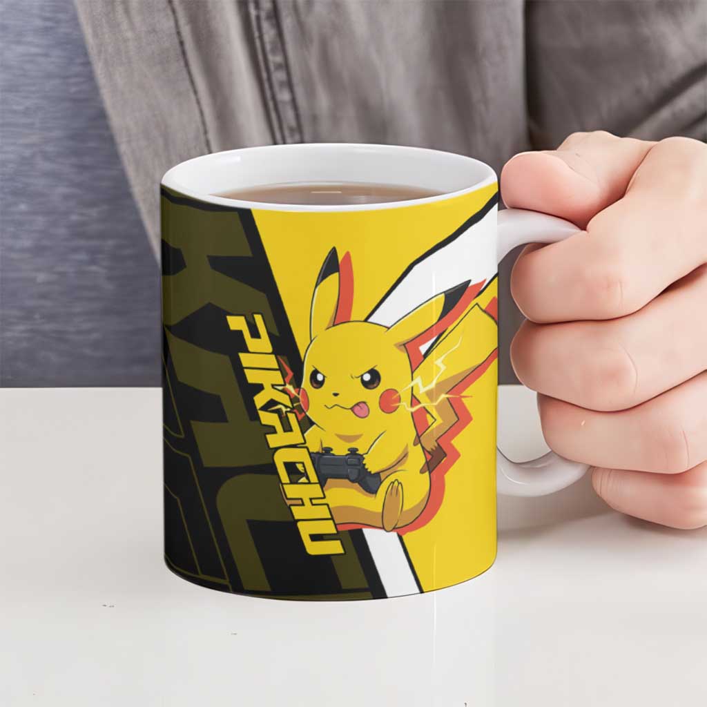 Pikachu Poké Ceramic Mug Vibrant Retro Anime Style