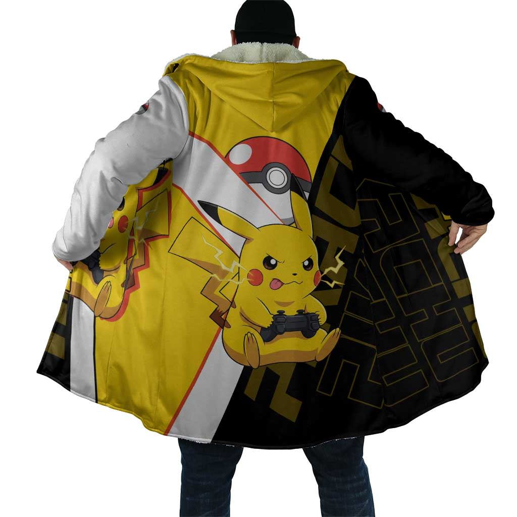 Pikachu Poké Cloak Vibrant Retro Anime Style
