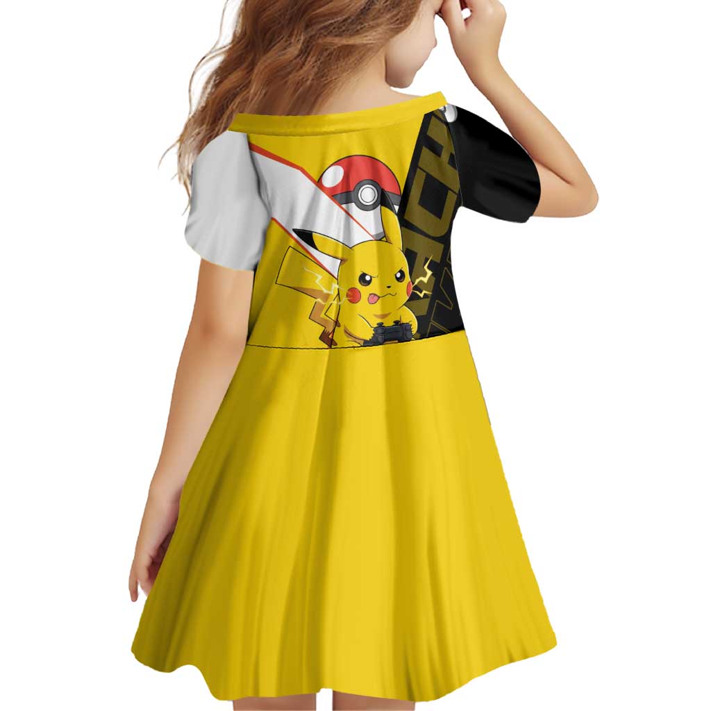 Pikachu Poké Family Matching Mermaid Dress and Hawaiian Shirt Vibrant Retro Anime Style
