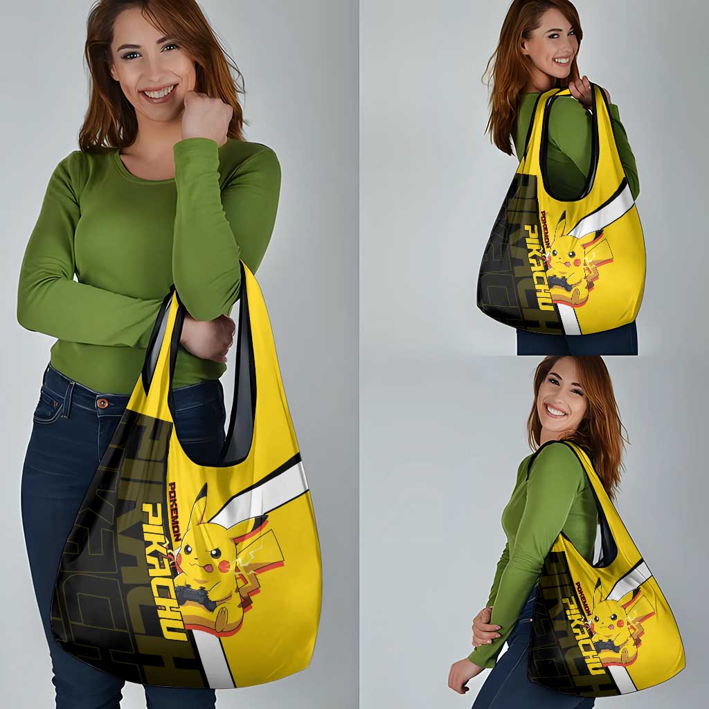 Pikachu Poké Grocery Bag Vibrant Retro Anime Style