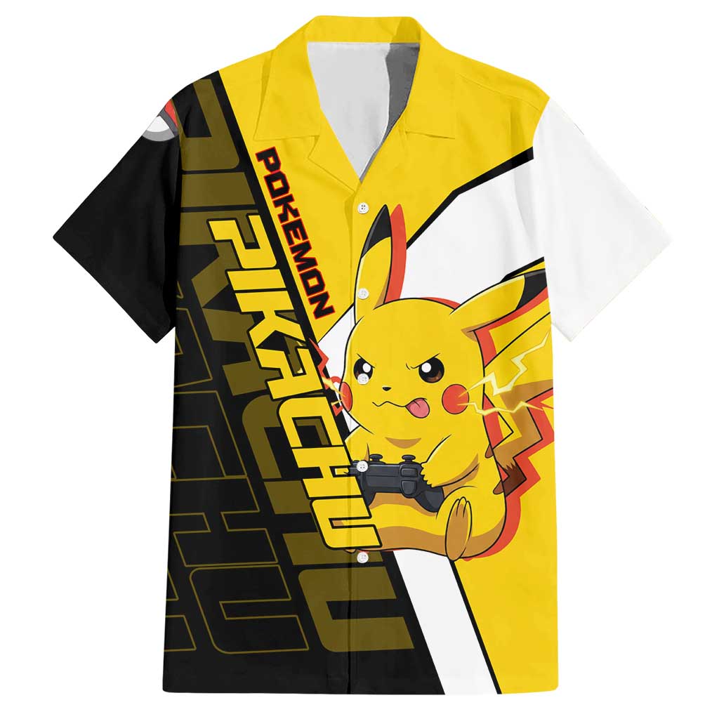 Pikachu Poké Hawaiian Shirt Vibrant Retro Anime Style