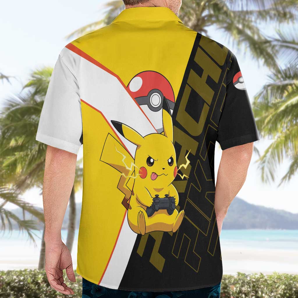 Pikachu Poké Hawaiian Shirt Vibrant Retro Anime Style