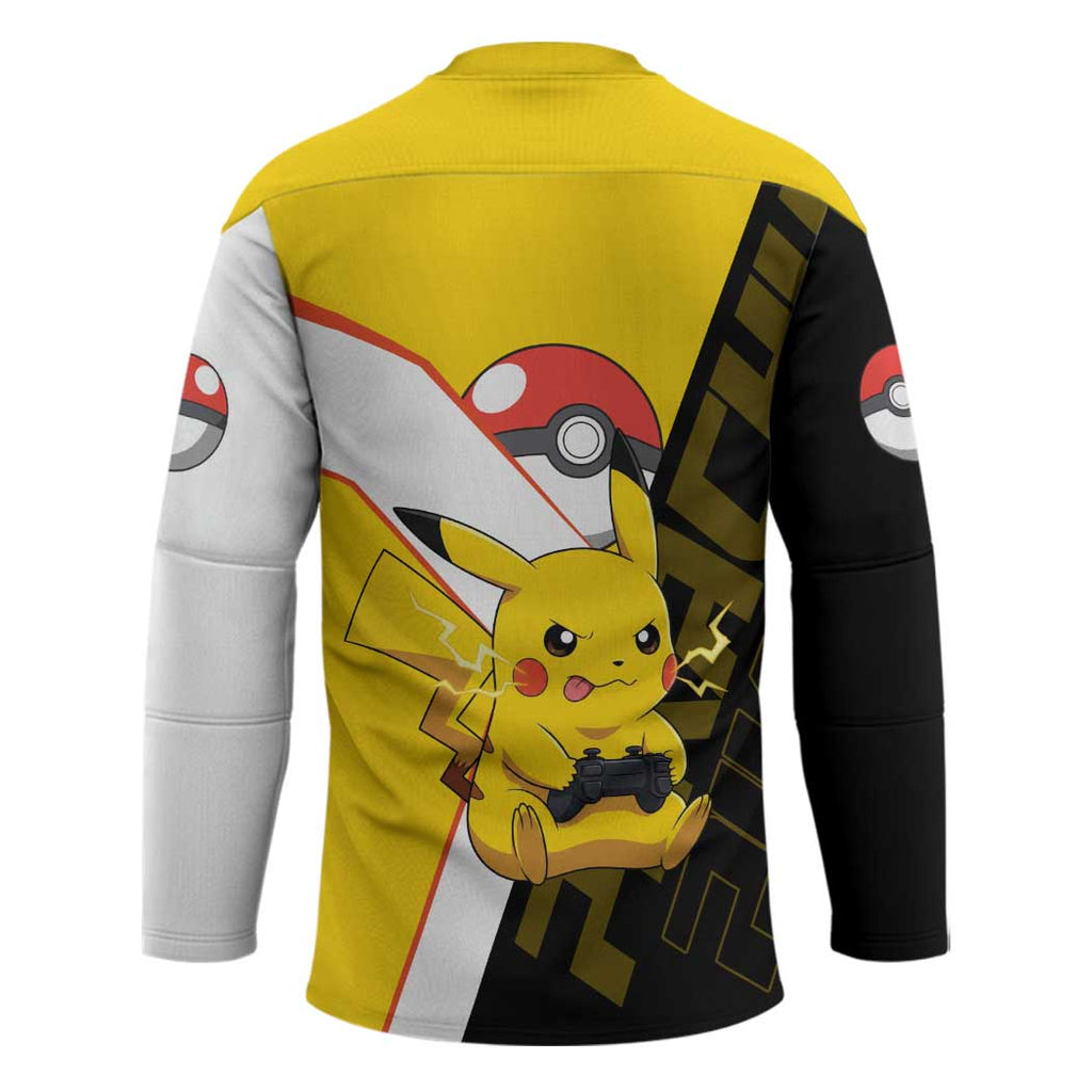 Pikachu Poké Hockey Jersey Vibrant Retro Anime Style