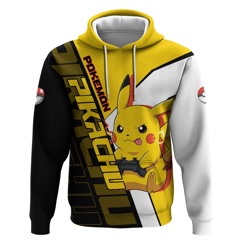 Pikachu Poké Hoodie Vibrant Retro Anime Style
