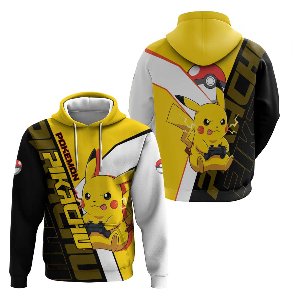 Pikachu Poké Hoodie Vibrant Retro Anime Style