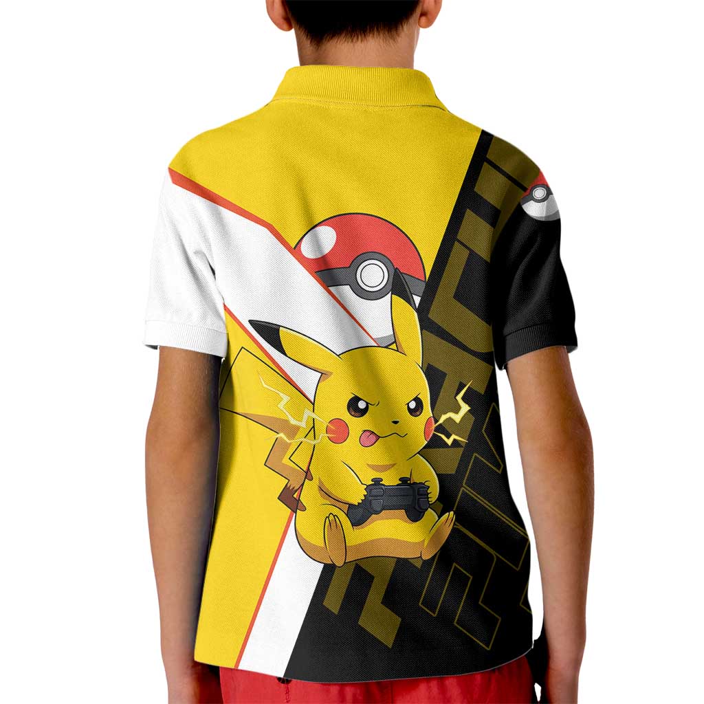 Pikachu Poké Kid Polo Shirt Vibrant Retro Anime Style