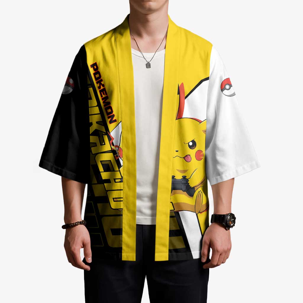 Pikachu Poké Kimono Vibrant Retro Anime Style