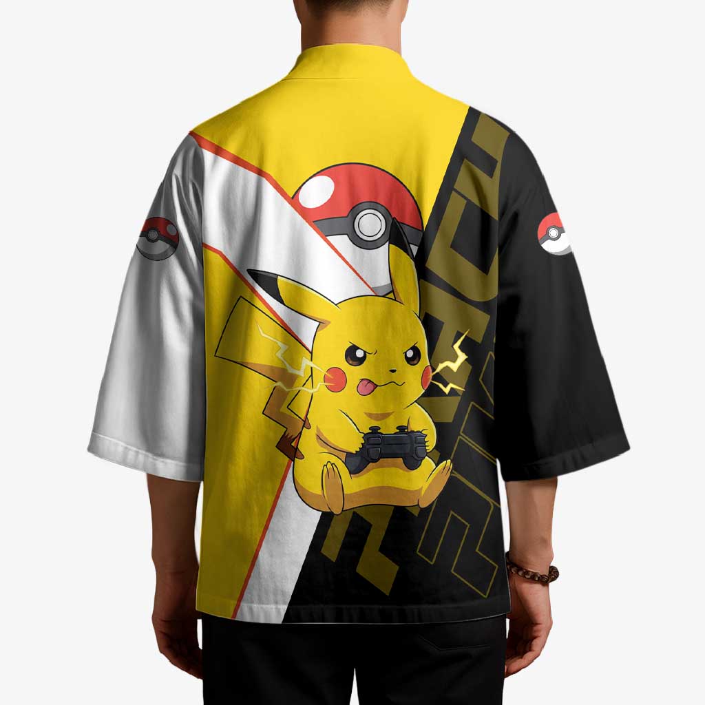 Pikachu Poké Kimono Vibrant Retro Anime Style