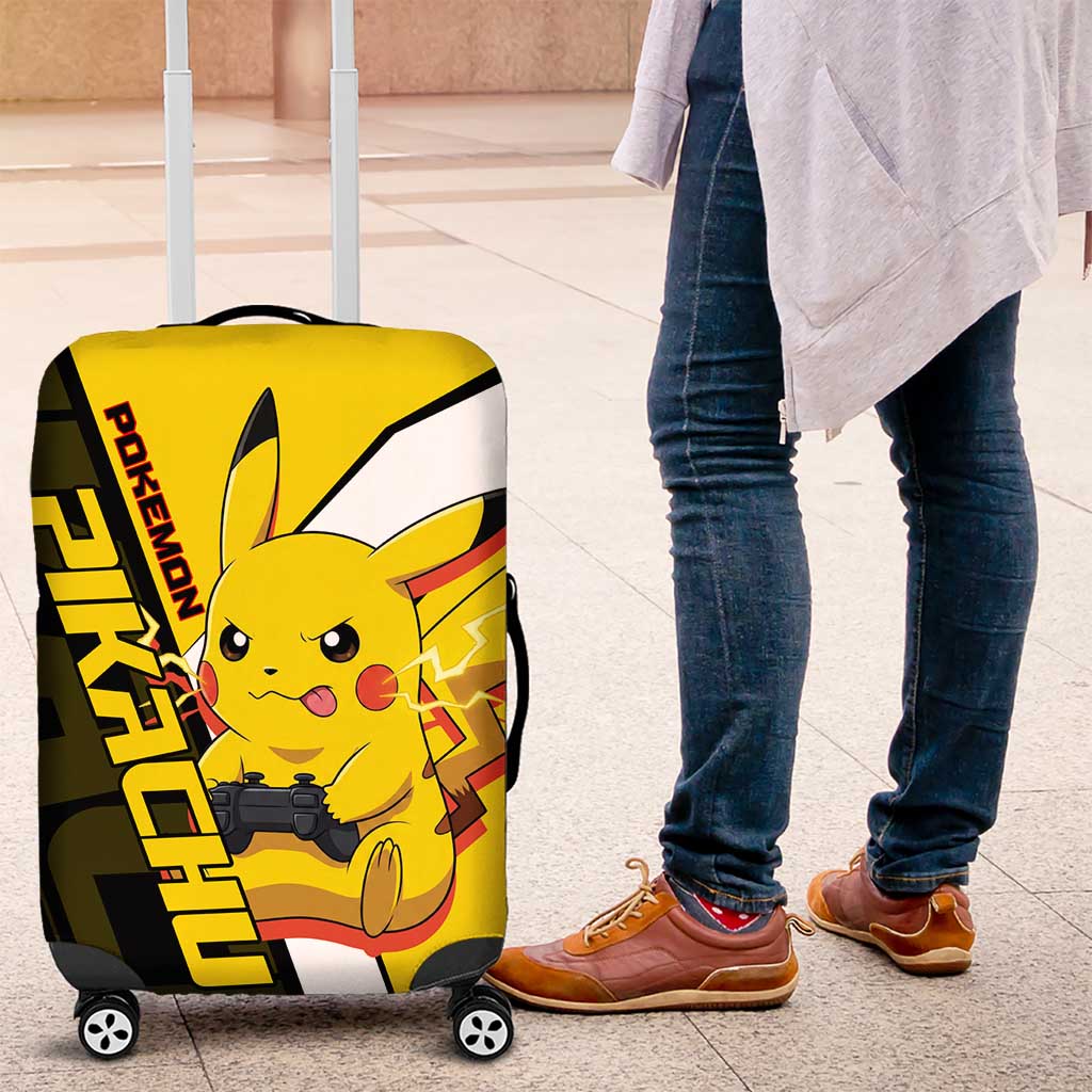 Pikachu Poké Luggage Cover Vibrant Retro Anime Style