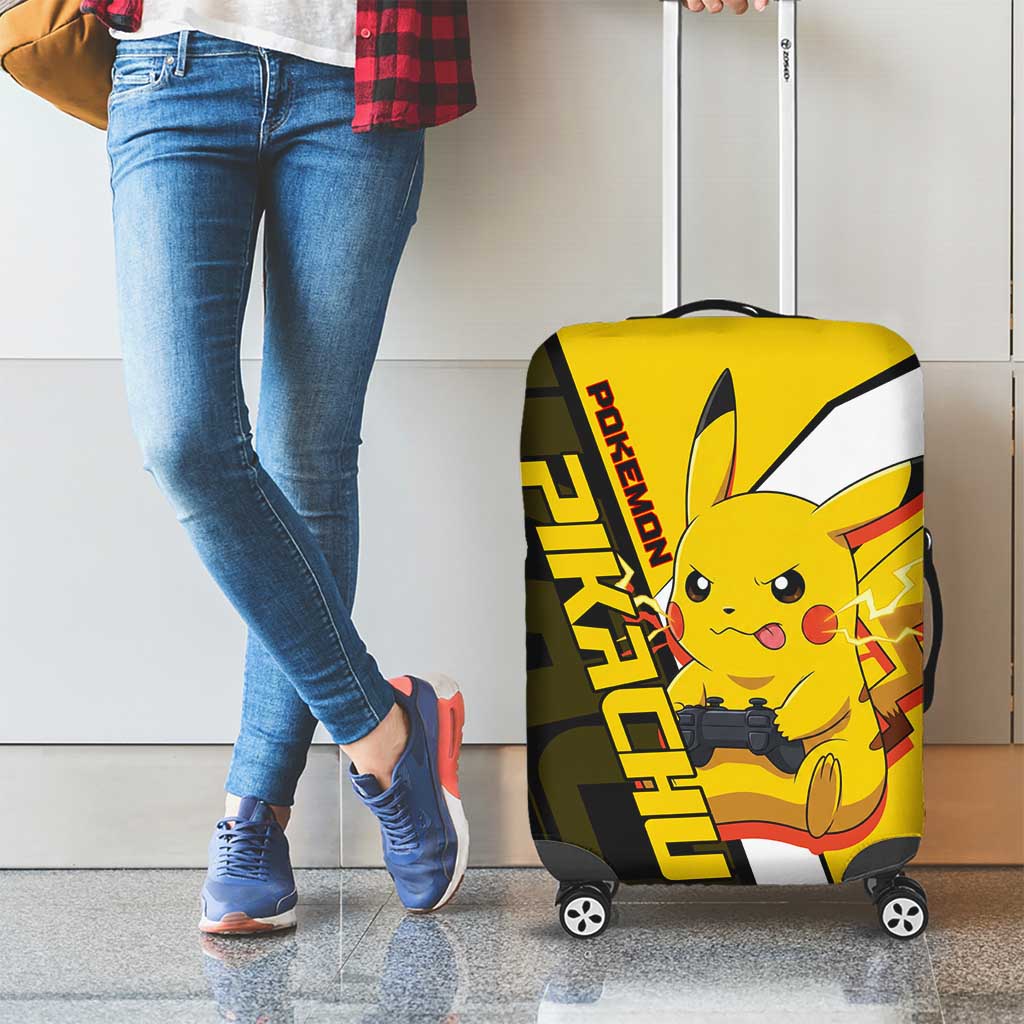 Pikachu Poké Luggage Cover Vibrant Retro Anime Style