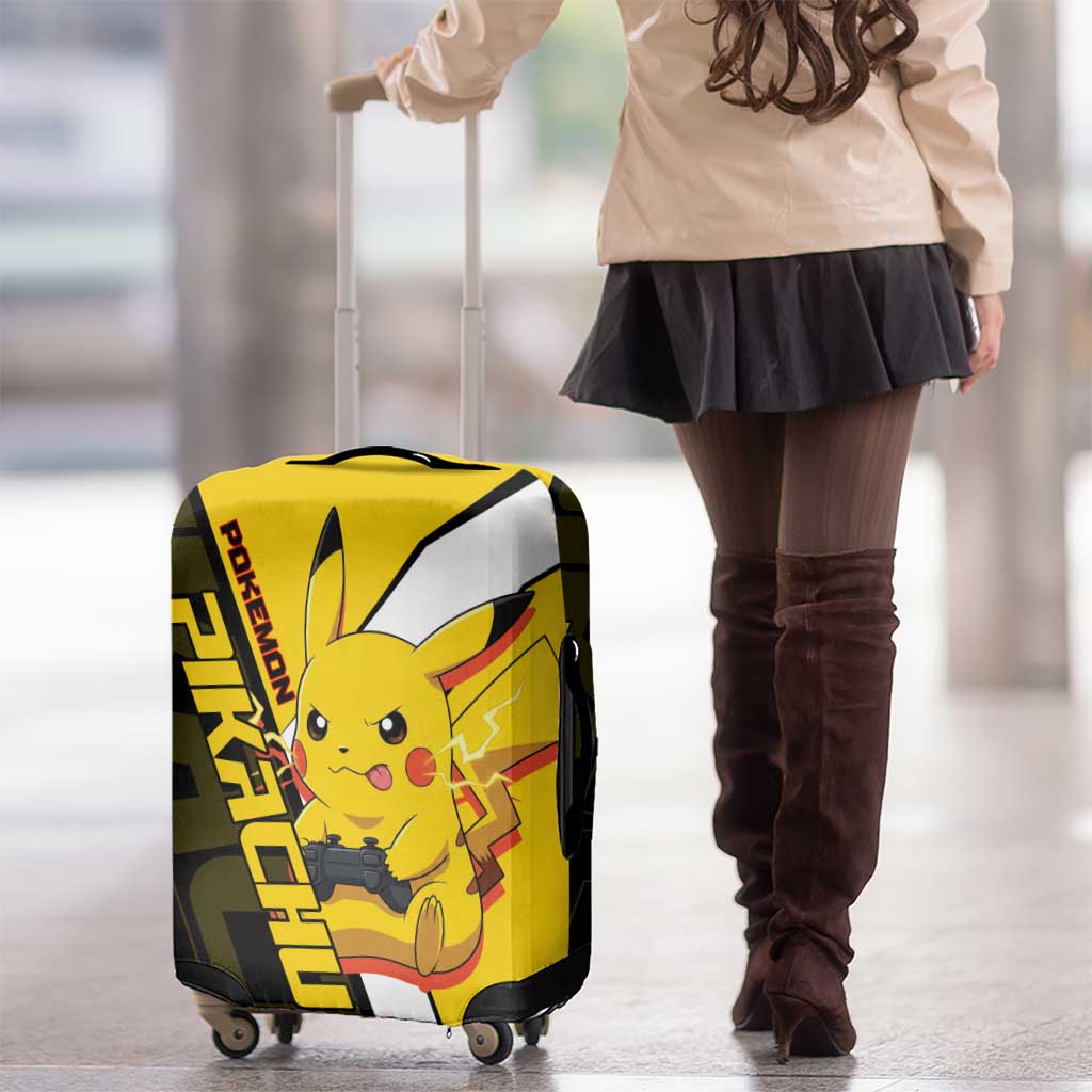Pikachu Poké Luggage Cover Vibrant Retro Anime Style