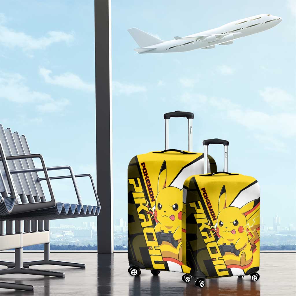 Pikachu Poké Luggage Cover Vibrant Retro Anime Style