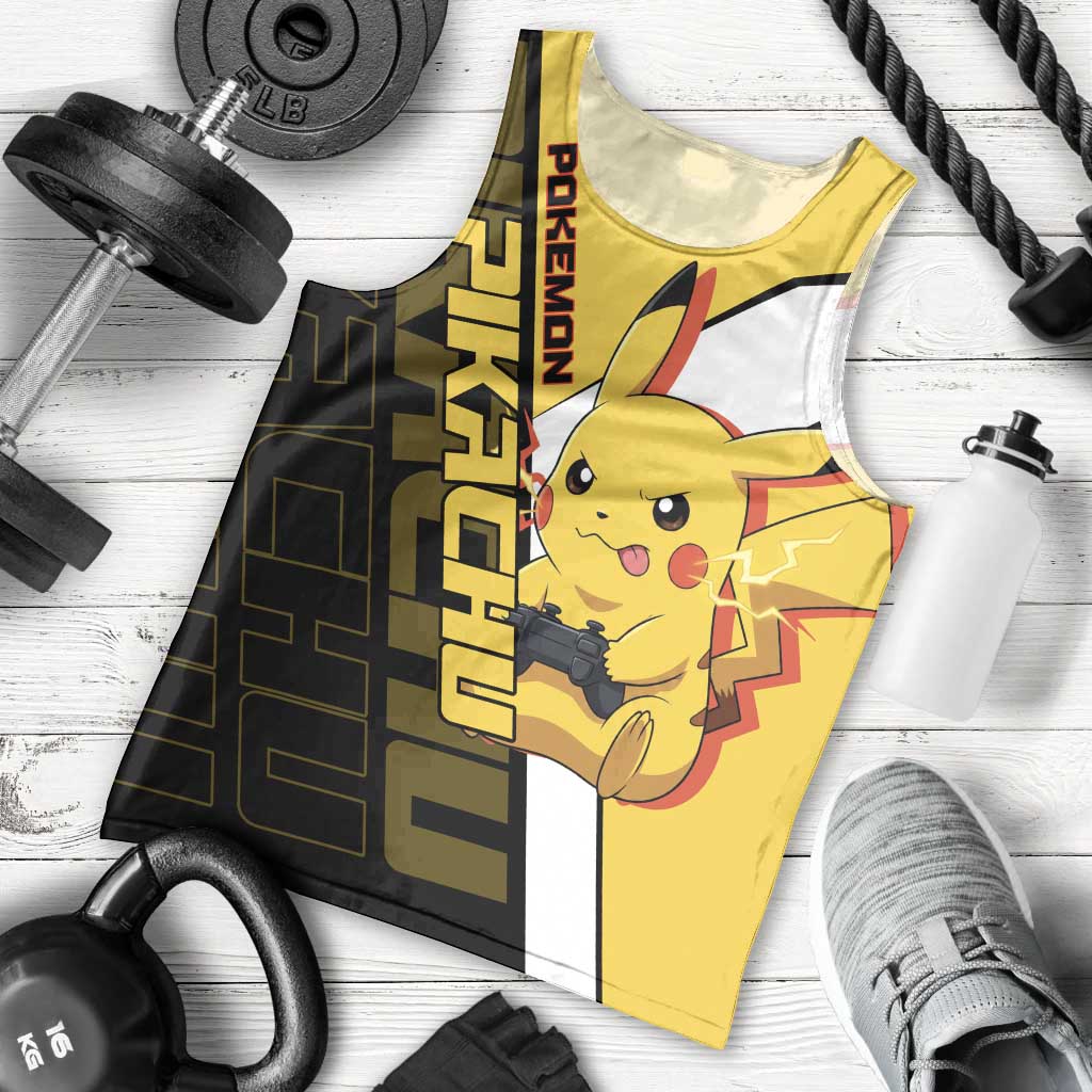 Pikachu Poké Men Tank Top Vibrant Retro Anime Style