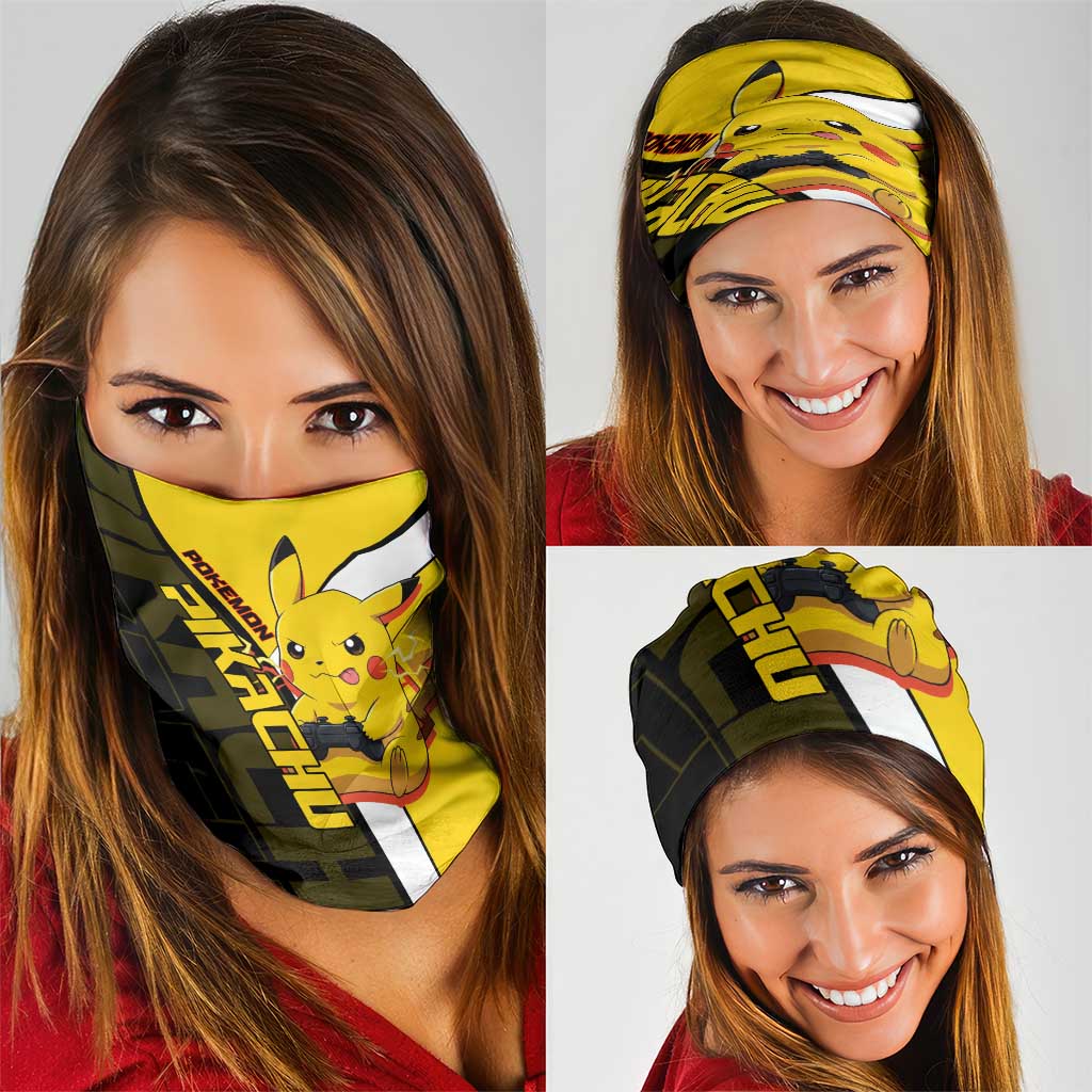 Pikachu Poké Neck Gaiter Vibrant Retro Anime Style