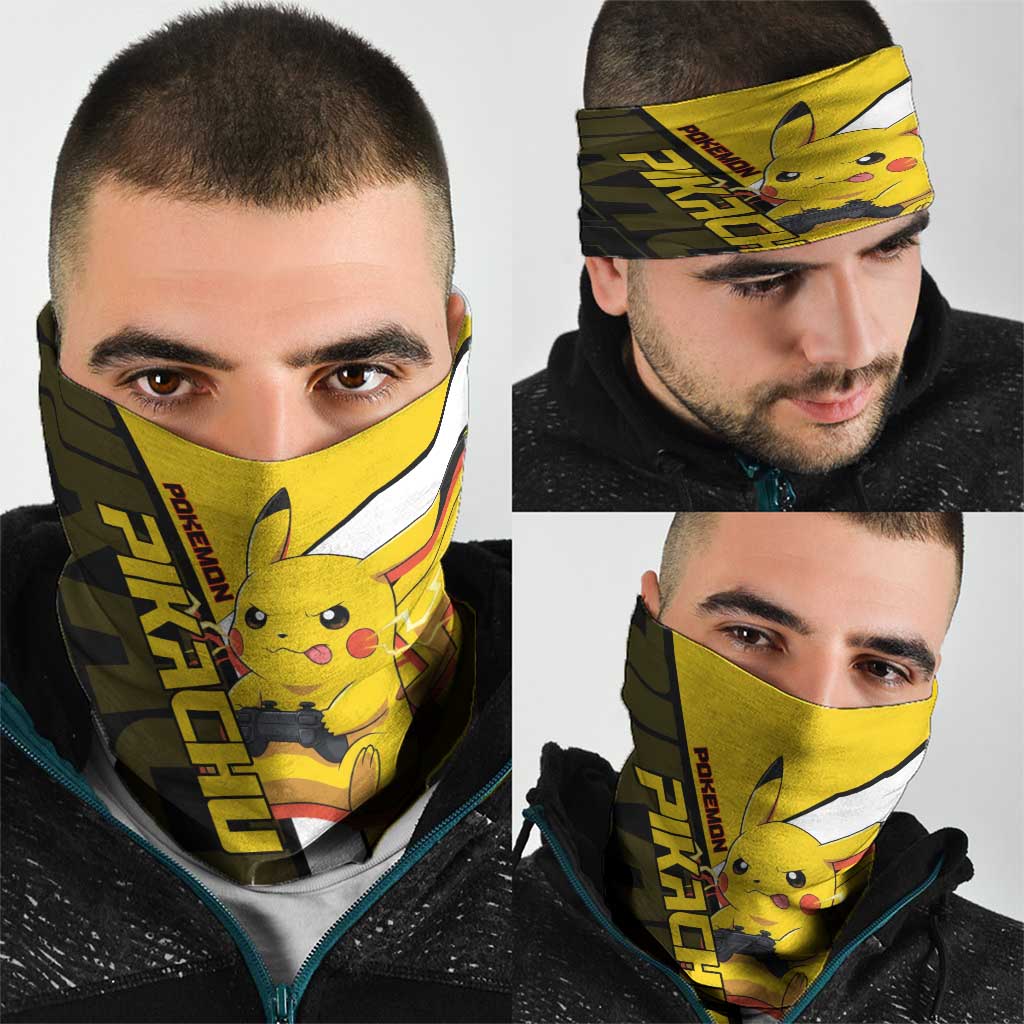 Pikachu Poké Neck Gaiter Vibrant Retro Anime Style