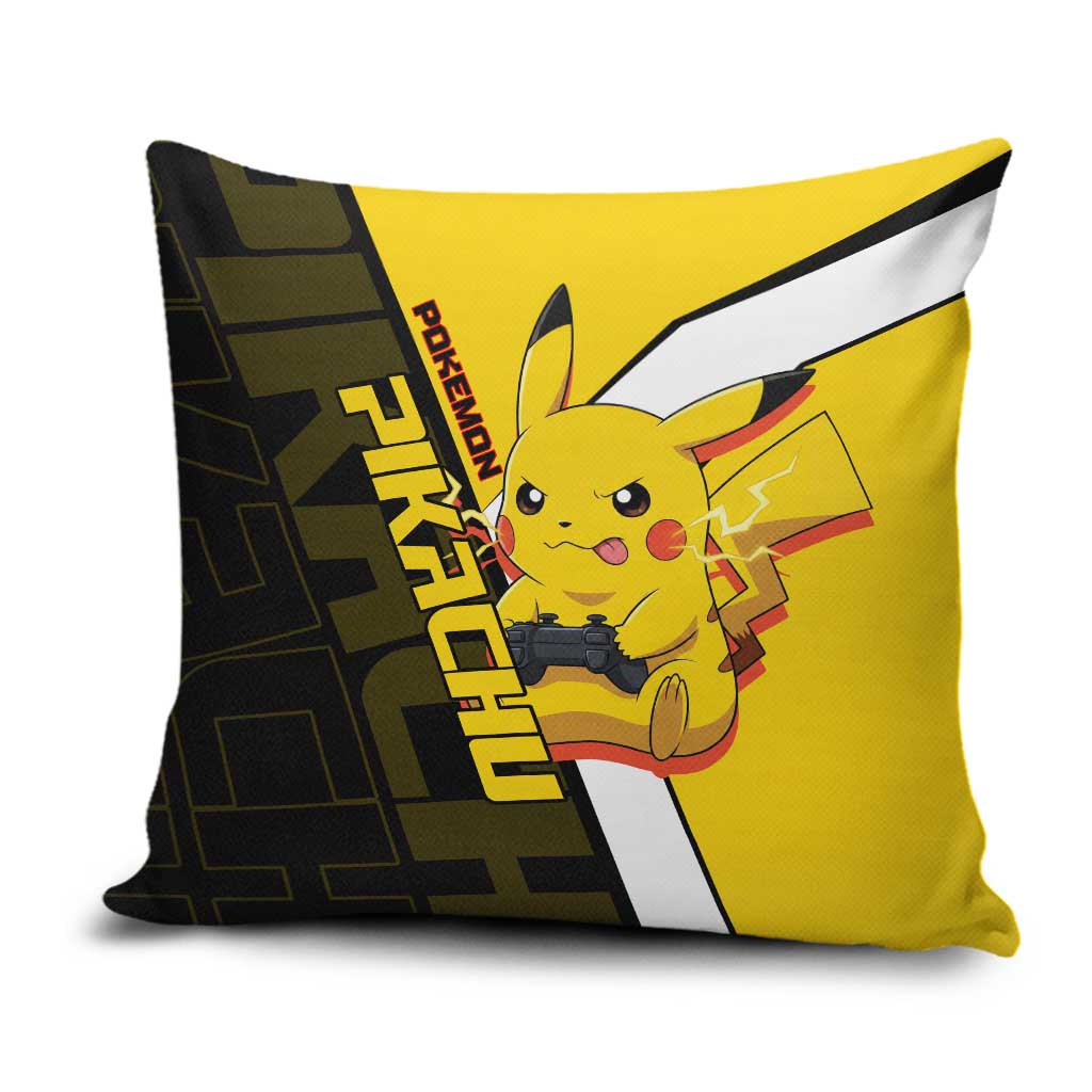 Pikachu Poké Pillow Cover Vibrant Retro Anime Style
