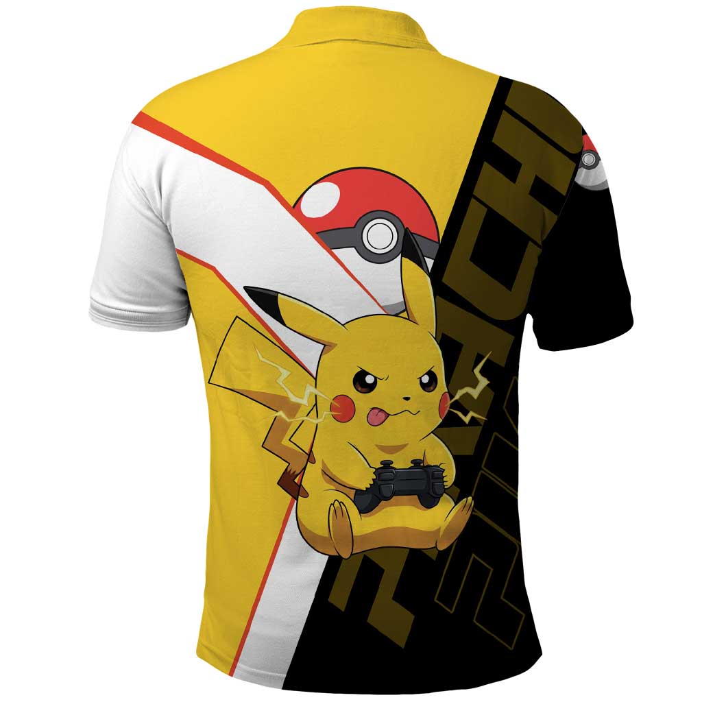Pikachu Poké Polo Shirt Vibrant Retro Anime Style