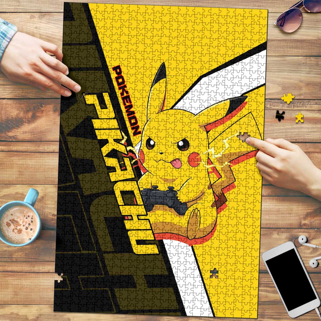 Pikachu Poké Puzzle Vibrant Retro Anime Style
