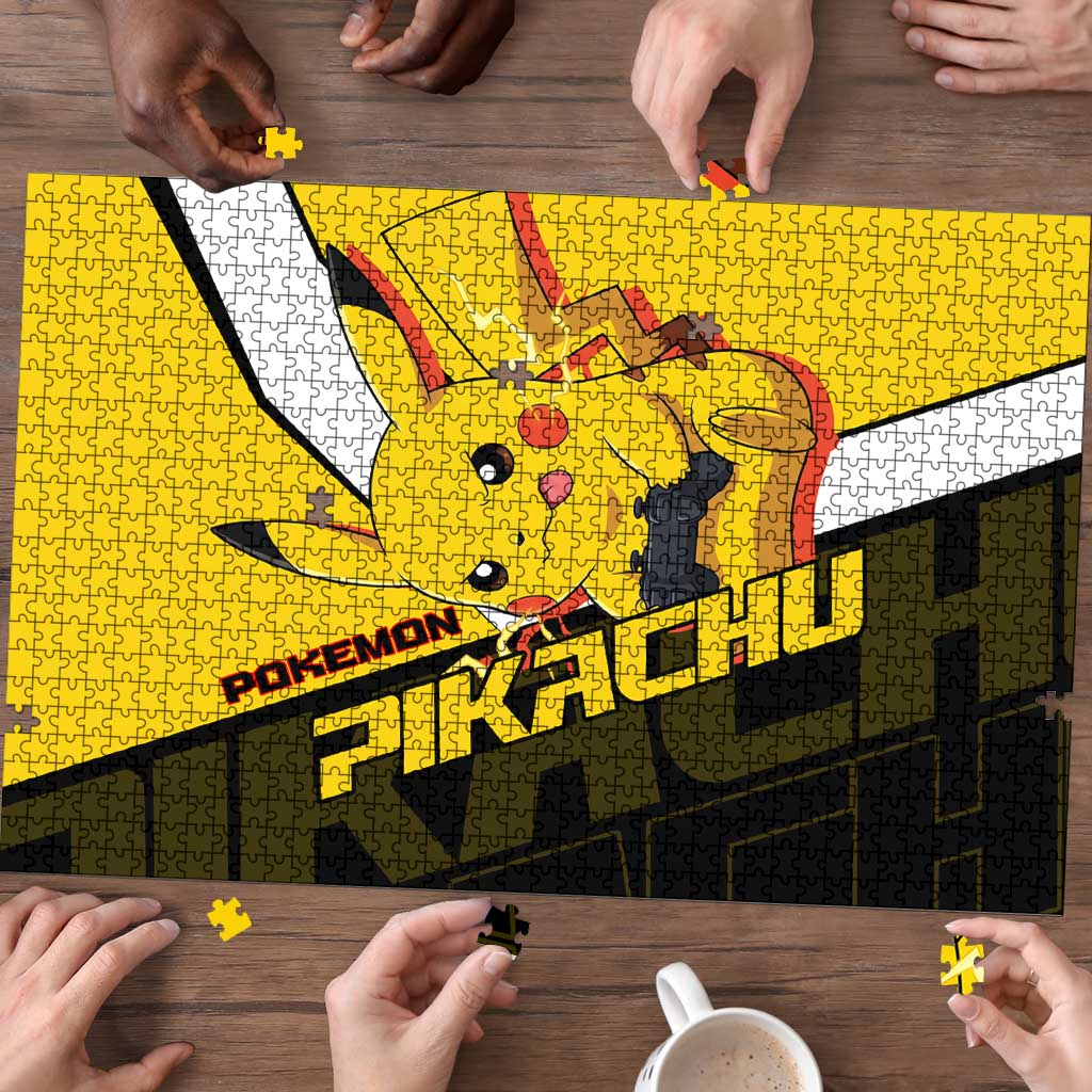 Pikachu Poké Puzzle Vibrant Retro Anime Style