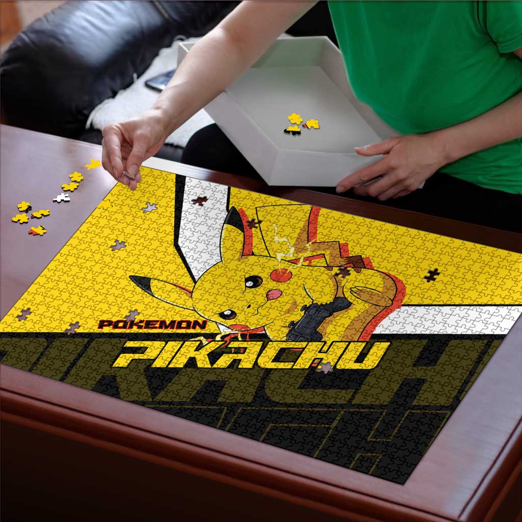 Pikachu Poké Puzzle Vibrant Retro Anime Style