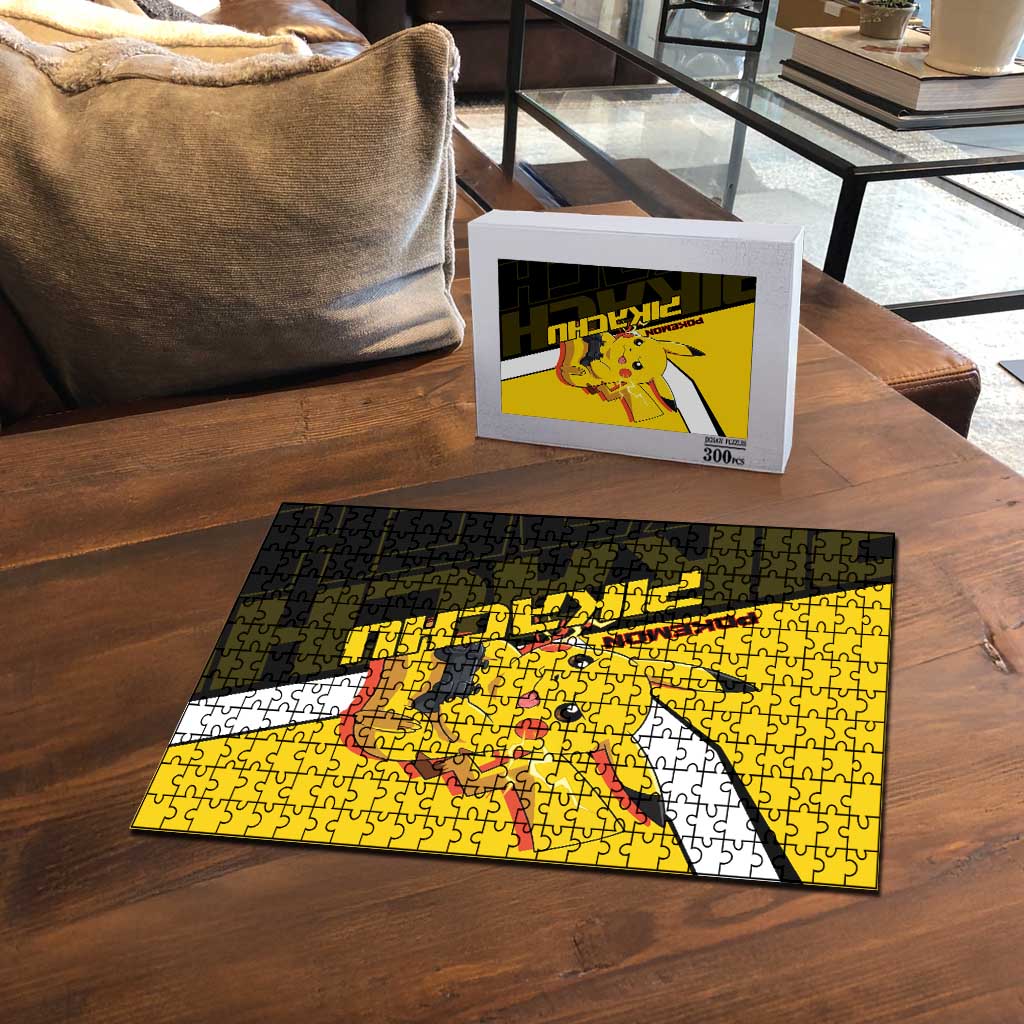 Pikachu Poké Puzzle Vibrant Retro Anime Style