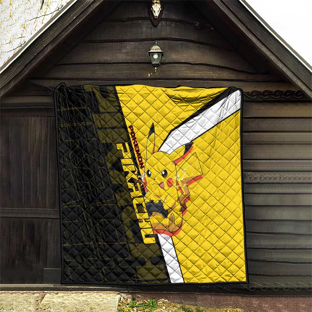Pikachu Poké Quilt Vibrant Retro Anime Style